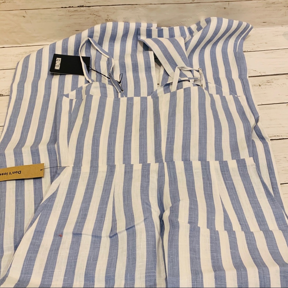 Torta jumpsuit Adriatic stripe blue reformation 2 - Picture 8 of 9